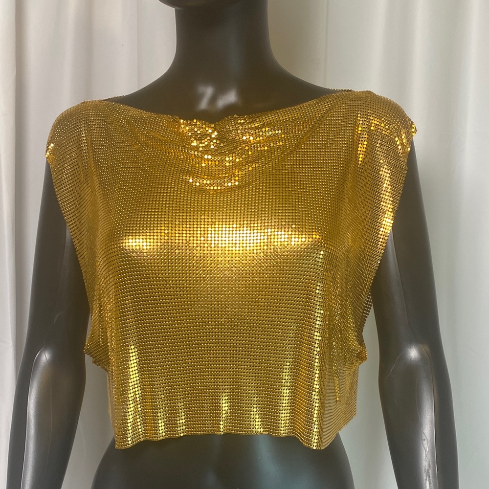 Gold Sequin Women's Top
